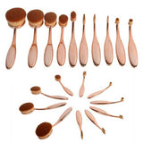 10-Piece : Oval Makeup Brush Set