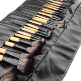 24-Piece : Professional Makeup Brush Kit with Roll-Up Carrying Case