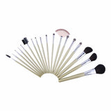 19-Piece : Professional Makeup Brush Set with World-Map Pouch