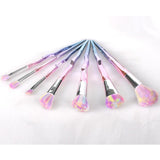 7-Pack: Iridescent Makeup Brushes