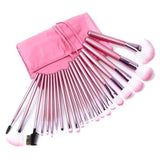 22-Piece : Professional Pink-Colored Makeup Brush Set