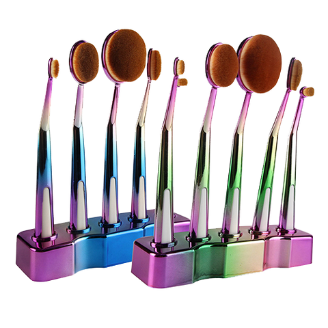 5-Piece Set: Kabuki-Style Makeup Brushes
