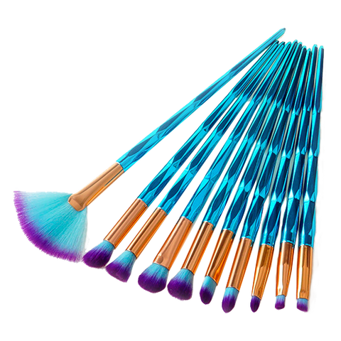 10-Pack: Diamond  Makeup Brush Collection