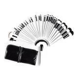 32-Piece Makeup Brush Set with a vegan-leather pouch