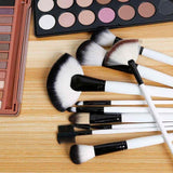 32-Piece Makeup Brush Set with a vegan-leather pouch