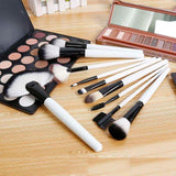 32-Piece Makeup Brush Set with a vegan-leather pouch