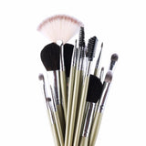 19-Piece : Professional Makeup Brush Set with World-Map Pouch