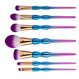 7-Piece: Professional Abstract-Colored Makeup Brush Set