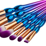 7-Piece: Professional Abstract-Colored Makeup Brush Set