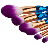 7-Piece: Professional Abstract-Colored Makeup Brush Set