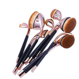 9-Piece Oval Makeup Brush Set