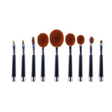 9-Piece Oval Makeup Brush Set
