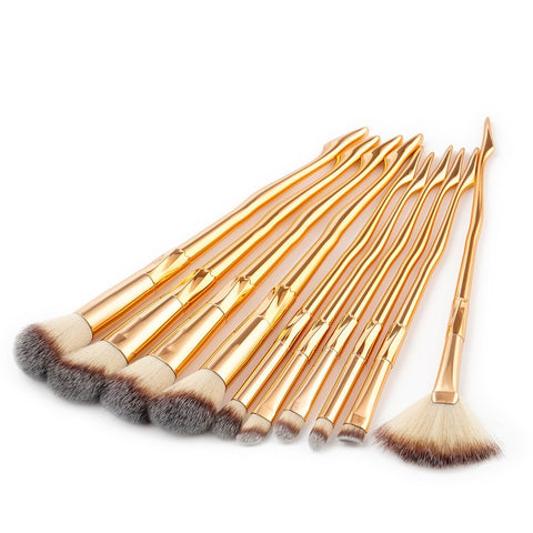 10-Piece Set: Color Fade Makeup Brushes