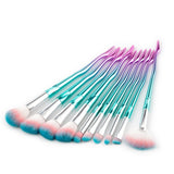 10-Piece Set: Color Fade Makeup Brushes