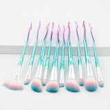 10-Piece Set: Color Fade Makeup Brushes