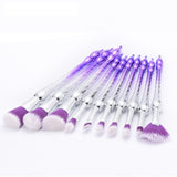 10-Piece Set: Spiral Tower Makeup Brushes