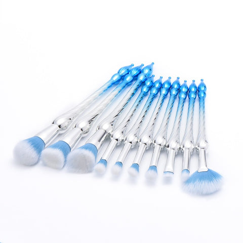 10-Piece Set: Spiral Tower Makeup Brushes