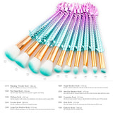 10-Piece Set: Pretty & Perfect Mermaid  Makeup Brushes