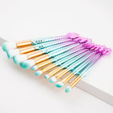 10-Piece Set: Pretty & Perfect Mermaid  Makeup Brushes