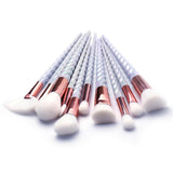 10 Piece Fascinating Unicorn Makeup Brush Set