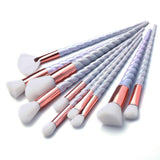10 Piece Fascinating Unicorn Makeup Brush Set