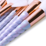 10 Piece Fascinating Unicorn Makeup Brush Set