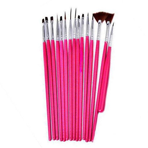 15-Piece Set: Nail Art Brushes