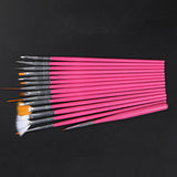 15-Piece Set: Nail Art Brushes