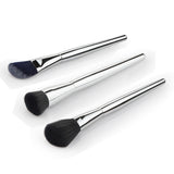 4-Piece Set: Silver Makeup Brushes