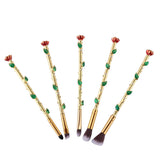 5-Piece Set: English Rose Makeup Brushes
