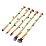 5-Piece Set: English Rose Makeup Brushes