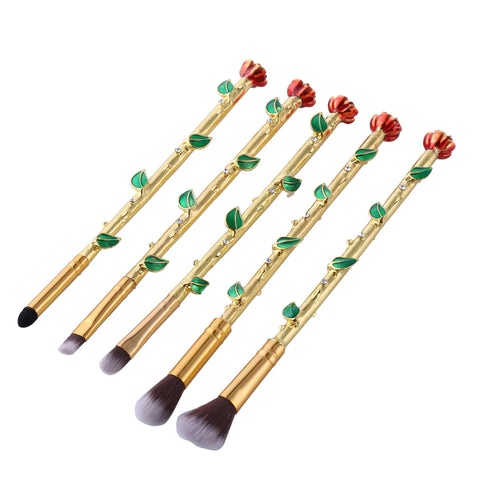 5-Piece Set: English Rose Makeup Brushes