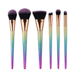 6-Piece Set: Rainbow Makeup Brushes