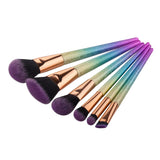 6-Piece Set: Rainbow Makeup Brushes