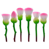 6-Piece Set: Floral Makeup Brushes