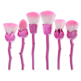 6-Piece Set: Floral Makeup Brushes