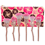 6-Piece Set: Floral Makeup Brushes