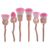 6-Piece Set: Floral Makeup Brushes