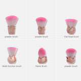 6-Piece Set: Floral Makeup Brushes