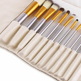 12-Piece : Professional Gold Dust-Colored Makeup Brush Set