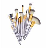 12-Piece : Professional Gold Dust-Colored Makeup Brush Set