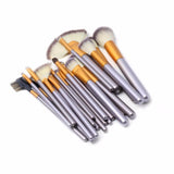 12-Piece : Professional Gold Dust-Colored Makeup Brush Set