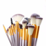 12-Piece : Professional Gold Dust-Colored Makeup Brush Set