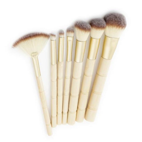 7-Piece Set: Bamboo Makeup Brushes