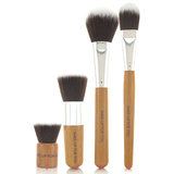 10-Piece : Bamboo Makeup Brush Set with Storage Pouch