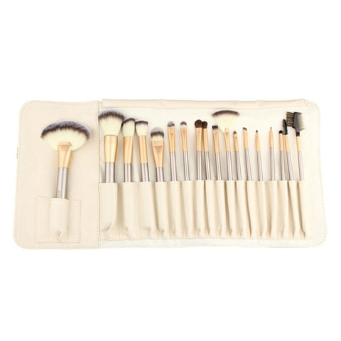 12-Piece: Professional Champagne-Colored Makeup Brush Set