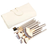 12-Piece: Professional Champagne-Colored Makeup Brush Set