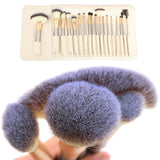 12-Piece: Professional Champagne-Colored Makeup Brush Set