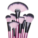 24-Piece : Hot Pink Makeup Brush Set with Carrying Case