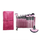 24-Piece : Hot Pink Makeup Brush Set with Carrying Case
